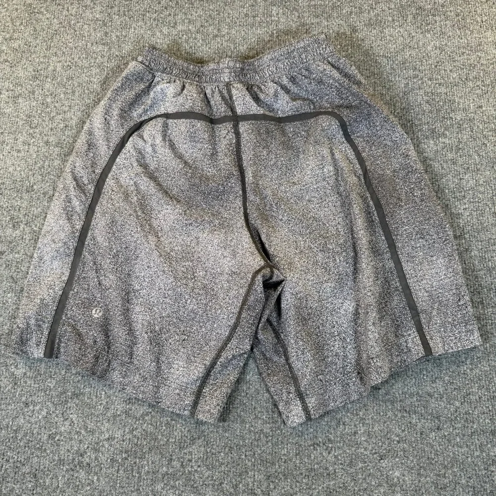 Lululemon Mens Surge Short 7 Inch Liner Grey Space Dye Athletic Gym Shorts #3376